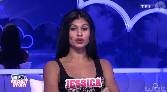 Jessica dans la quotidienne de Secret Story 8, le vendredi 25 juillet 2014, sur TF1
