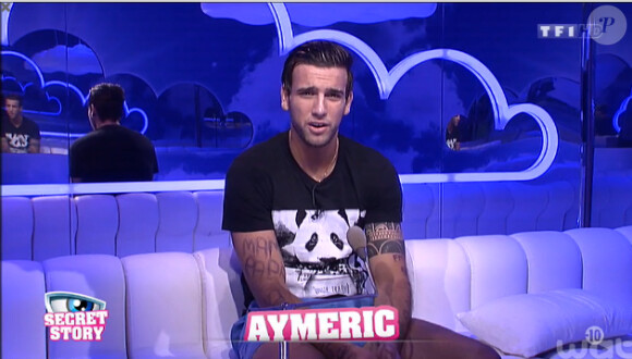 Aymeric dans la quotidienne de Secret Story 8, le vendredi 25 juillet 2014, sur TF1