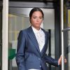 Tulisa Contostavlos à la sortie de la Stratford Magistrates Court de Londres où elle a été reconnue coupable d'agression sur un blogeur, le 25 juillet 2014