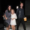 Courteney Cox, sa fille Coco Arquette et son compagnon Johnny McDaid sont allés dîner au restaurant Craig à West Hollywood. Le 10 septembre 2014