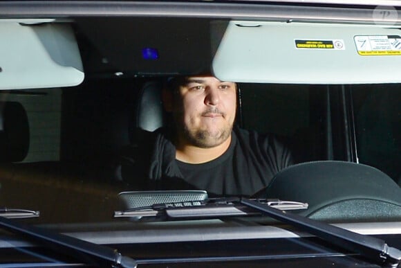 Rob Kardashian le 29 mai 2014 de retour à Los Angeles après s'est enfui du mariage de sa soeur Kim