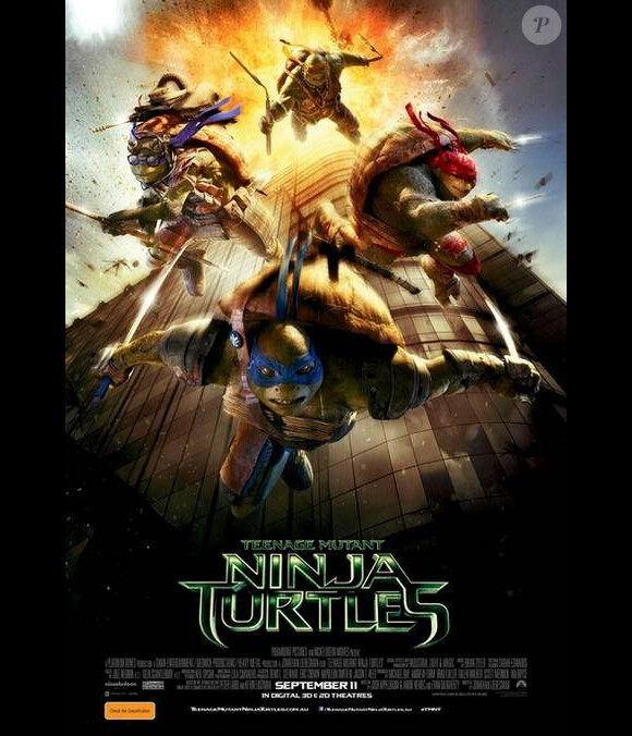 Une affiche censurée et retirée de Teenage Mutant Ninja Turtles.