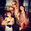 Johnny Hallyday et ses amours en vacances à Saint-Barthélémy, juillet 2014.