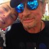 Johnny Hallyday et Sharon Stone se sont croisés à Saint-Barthélémy, le 29 juillet 2014.