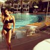 Clara Morgane très sexy en bikini à Las Vegas, dans son hotel le Encore, en juillet 2014