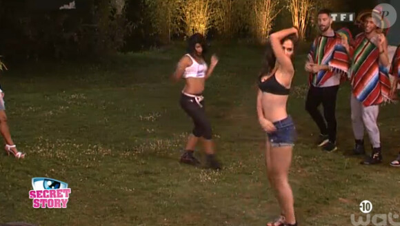 Leïla et Jessica se démènent pour remporter le concours de danse (Secret Story 8 - le dimanche 3 août 2014.)