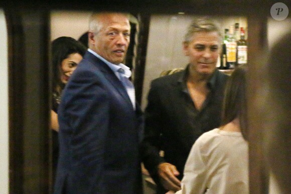 George Clooney et Alamuddin à Côme le 2 juillet 2014.