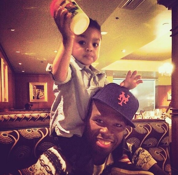 50 Cent et son fils Sire Jackson. Juin 2014.