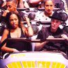 Justin Bieber dans le Space Mountain de Disneyland à Anaheim, le 7 août 2014.