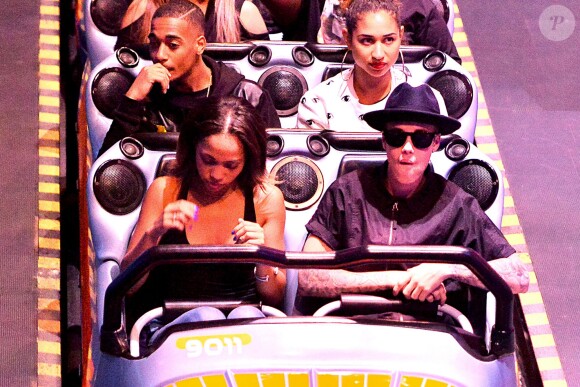 Justin Bieber lors d'une virée à Disneyland en Californie, le 7 août 2014.