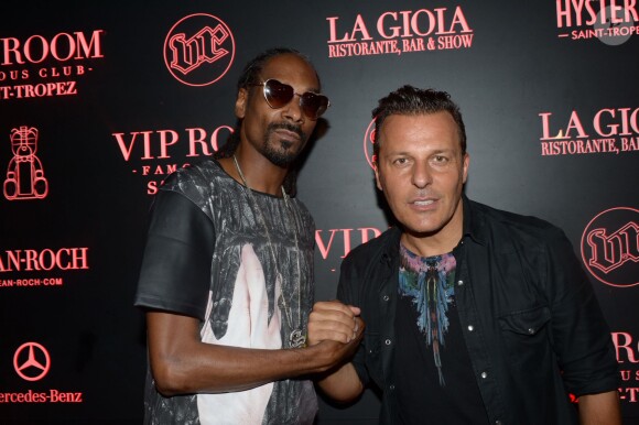 Snoop Dogg et Jean-Roch au VIP Room de Saint-Tropez. Le 5 août 2014.
