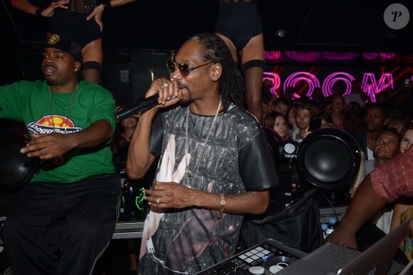 Snoop Dogg en showcase au VIP Room de Saint-Tropez. Le 5 août 2014.