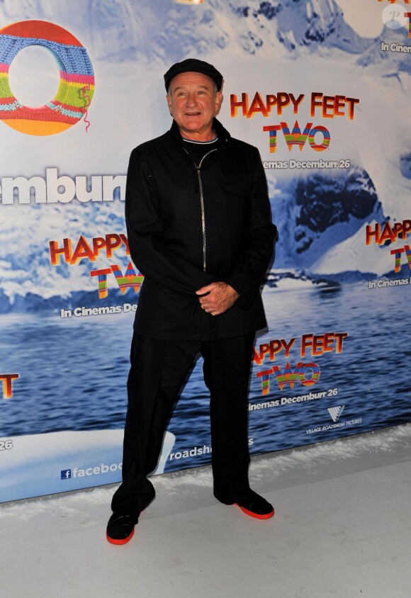 Robin Williams lors de l'avant-première du film Happy Feet le 4 décembre 2011