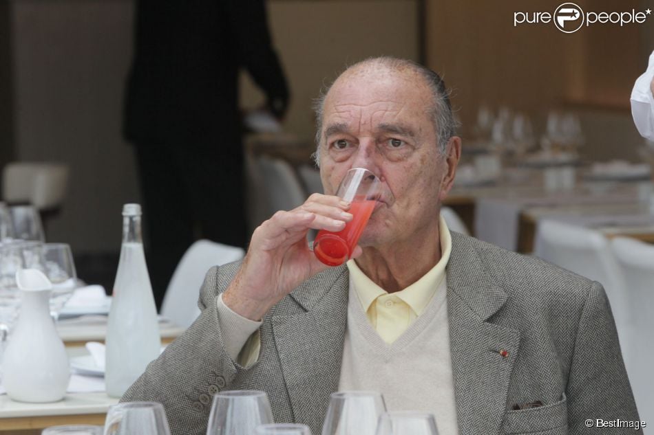 Jacques Chirac au restaurant Le Girelier à Saint Tropez, le 4 octobre 2013.