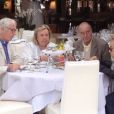 Exclusif - Jacques Chirac avec sa femme Bernadette, Maryvonne Pinault et un ami au restaurant Le Girelier à Saint Tropez, le 4 octobre 2013.