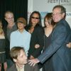 Robin Williams avec sa deuxième femme Marsha, leur fille Zelda, leur fils Cody, Zachary - son fils avec sa première femme, et David Duchovny, à New York durant le festival de Tribeca le 7 mai 2004