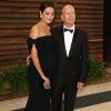 Bruce Willis et son épouse Emma Heming (enceinte) lors de la soirée Vanity Fair après la 86 ème cérémonie des Oscars, le 2 mars 2014.