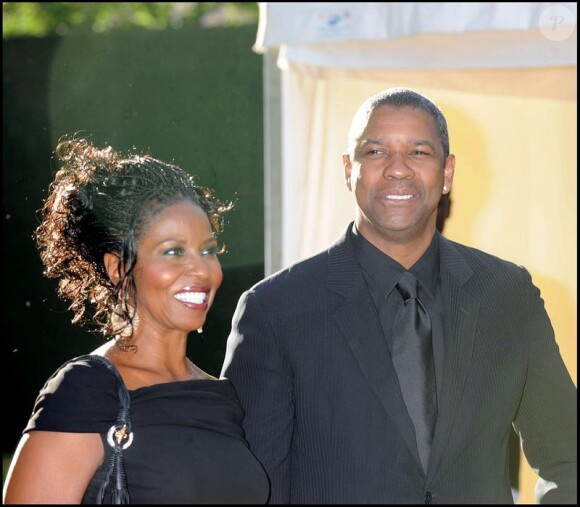 Denzel Washington et sa femme Pauletta en 2008