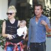 La chanteuse Gwen Stefani, son mari Gavin Rossdale et leurs fils Kingston et Apollo Rossdale profitent d'une journée ensemble à Los Angeles, le 15 août 2014.