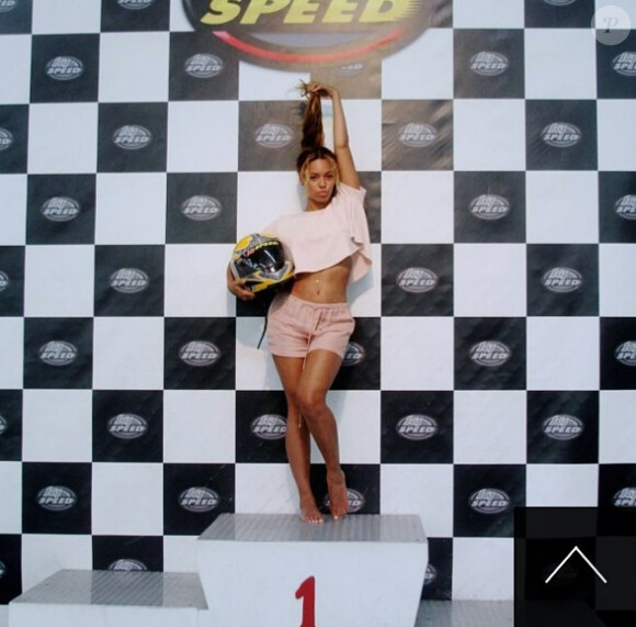 Beyoncé, championne de karting avec Jay-Z le 18 août 2014.
