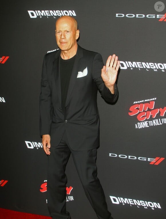 Bruce Willis à la première de 'Sin City: A Dame To Kill For' au Théâtre "TCL" à Hollywood, le 19 août 2014