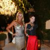 Tiziana Rocca et Lamia Khashoggi lors de la soirée d'anniversaire de Massimo Gargia au Moulin de Ramatuelle à Saint-Tropez, le 18 août 2014.
