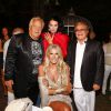 Massimo Gargia, Lamia Kashoggi, Orlando et Tiziana Rocca lors de la soirée d'anniversaire de Massimo Gargia au Moulin de Ramatuelle à Saint-Tropez, le 18 août 2014.