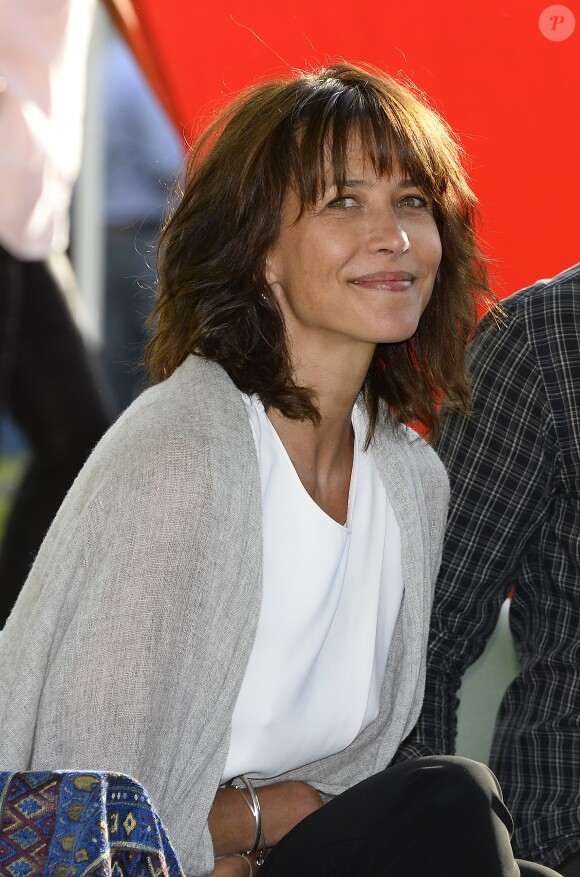 Sophie Marceau lors d'une conférence de presse pour le film "Tu veux ou tu veux pas" pour l'ouverture du 7ème Festival du Film Francophone d'Angoulême, le 22 août 2014. 