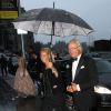Le roi Carl XVI Gustaf de Suède arrivant au Grand Hotel de Stockholm pour le dîner de gala suivant la cérémonie du Polar Music Prize 2014. La reine Silvia et la princesse Madeleine avaient refusé de participer à la cérémonie en raison du passé du lauréat Chuck Berry, reconnu coupable dans les années 1960 suite à des allégations de relations sexuelles avec une mineure de 14 ans.