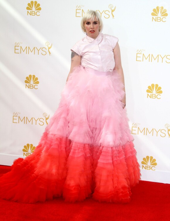 Lena Dunham - La 66ème cérémonie des Emmy Awards au Nokia Theatre à Los Angeles, le 25 août 2014.