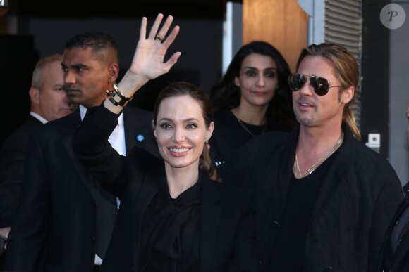 Angelina Jolie et Brad Pitt à Paris, le 3 juin 2013.