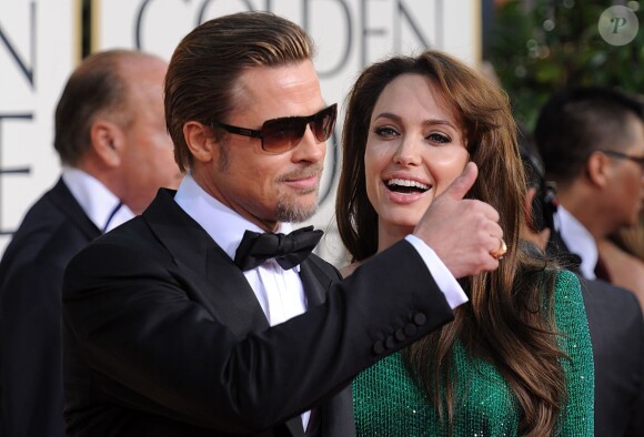 Angelina Jolie et Brad Pitt à Los Angeles, le 16 janvier 2011.