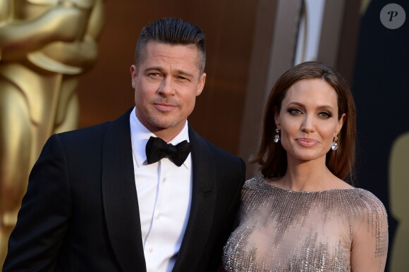 Angelina Jolie et Brad Pitt à Hollywood, Los Angeles, le 2 mars 2014.