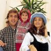 Gabriel Batistuta avec son fils Thiago et sa femme Irina à Florence