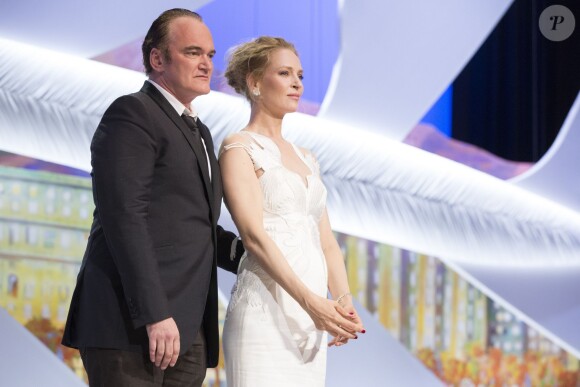 Quentin Tarantino et Uma Thurman à Cannes le 24 mai 2014.