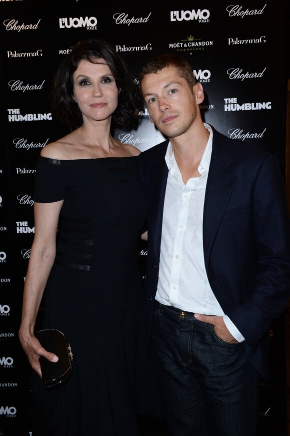 Alessandra Martines et son compagnon Cyril Descours à la soirée "Uomo Vogue Party" lors du 71e festival international du film de Venise, le 31 août 2014.