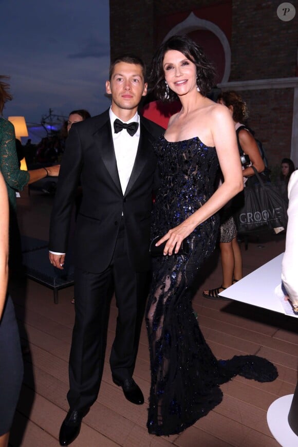 Alessandra Martines et Cyril Descours  lors de la soirée "Kineo Diamanti Per Il Cinema" dans le cadre de la Mostra de Venise le 31 août 2014