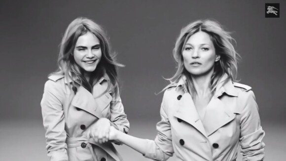 Cara Delevingne et Kate Moss : Chic et complices pour Burberry