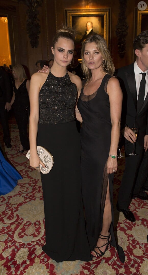 Cara Delevingne et Kate Moss à Windsor, le 13 mai 2014.