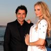 Adriana Karembeu et son mari Aram Ohanian - Adriana est l'invitée d'honneur de la soirée caritative pour soutenir les associations RMC/BFM et Rayon de Soleil de Cannes, à l'occasion des 10 ans de la Plage Z du Grand Hyatt Hotel Martinez à Cannes le 27 juin 2014.