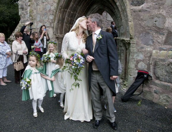 Mariage de l'actrice Flora Montgomery et du restaurateur danois Soeren Jessen le 30 août 2014 à Greyabbey, en Irlande du Nord. Parmi les 300 invités figuraient Orlando Bloom, Ian Wright ainsi que le prince Frederik et la princesse Mary de Danemark.