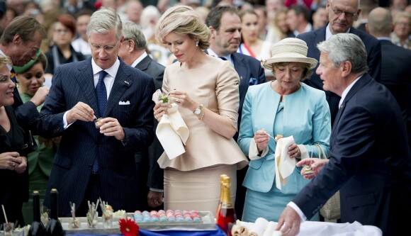 La reine Mathilde de Belgique, le roi Philippe de Belgique, Joachim Gauck et Daniela Schadt - Célébration du bicentenaire du Royaume des Pays-Bas à Maastricht - Célébration du bicentenaire du Royaume des Pays-Bas à Maastricht Le 30 Août 201430/08/2014 - Maastricht