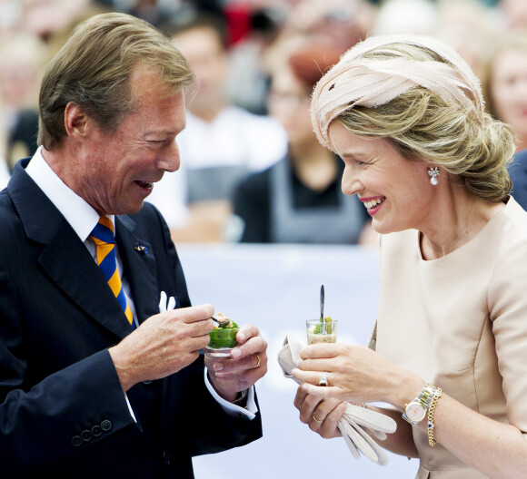 Le grand-duc Henri de Luxembourg et la reine Mathilde de Belgique lors de la célébration, le 30 août 2014 à Maastricht, du bicentenaire du royaume des Pays-Bas.