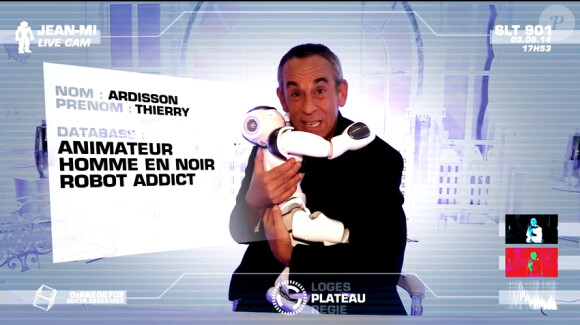 Thierry Ardisson et son robot Jean-Mi, le 3 septembre 2014.