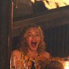 Exclusif - Madonna est allée dîner au restaurant avec des amis pendant ses vacances à Ibiza. Le 20 août 2014.