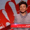 Adrien dans The Voice Kids, émission du 6 septembre 2014 sur TF1.