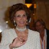 Sophia Loren - Soirée "Celebrity Fight Night" dans la villa d'Andrea Bocelli à Forte dei Marmi, le 5 septembre 2014.