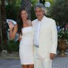 Andrea Bocelli et sa femme Veronica Berti - Soirée "Celebrity Fight Night" dans la villa d'Andrea Bocelli à Forte dei Marmi, le 5 septembre 2014.