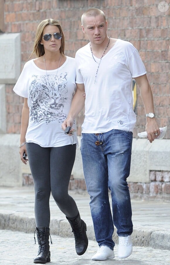 Jamie O'Hara et sa femme Danielle Lloyd à Liverpool, le 3 août 2009