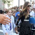 Sarah Jessica Parker et son fils James Broderick - Obsèques de Joans Rivers au Temple Emanu-El à New York, le 7 septembre 2014.